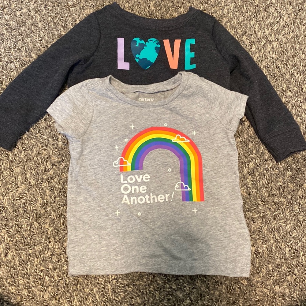 Love sweatshirt and shirt